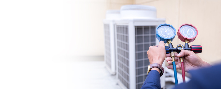 Air Conditioning Repair With Refrigerant Guages