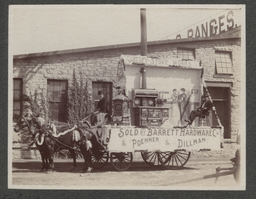 Pdm History Late 1800s Horses Pulling Trailer With Stove