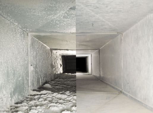 Duct Cleaning Before & After Photo