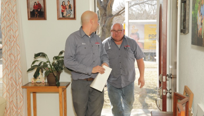 Pdm Two Technicians Entering Home