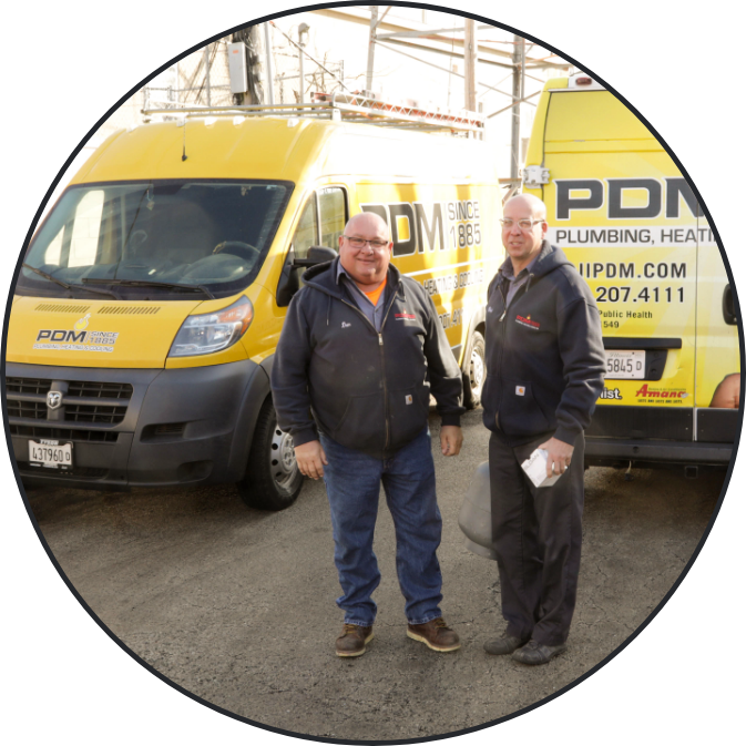 Two Technicians With Trucks